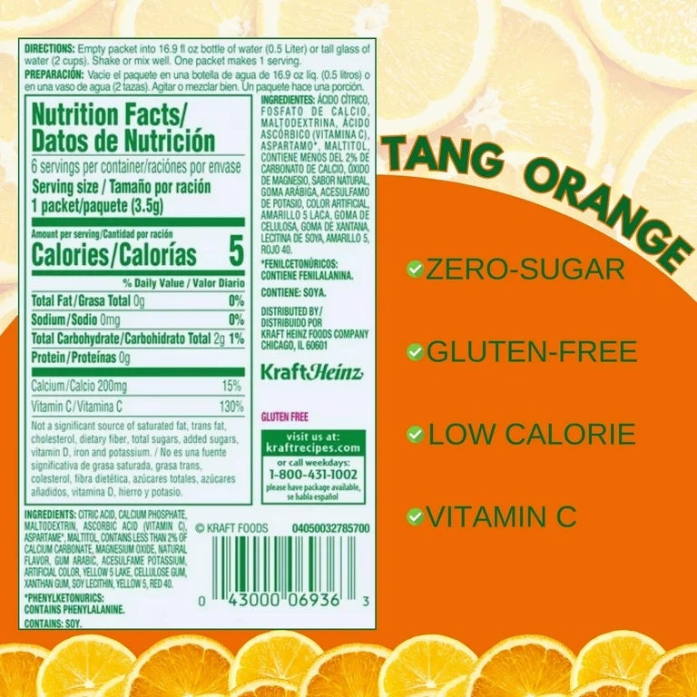 Tang Zero Sugar 6 Packets